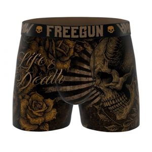 FREEGUN Boxer Homme Microfibre HYRAW (FR/ES, Alpha/Lettres, TG, Taille Normale, Taille Normale, Lif) (FUN_HEAD, neuf)