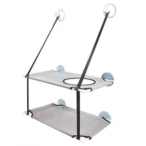 MasYosh Hamac pour chat, espace de fenêtre, hamac double couche, un poids allant jusqu'à 10 kg, peu encombrant et facile à monter, pour grand chat en intérieur (JiaXibaihuo, neuf)