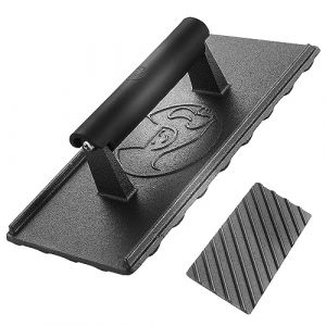 Presse &agrave; Burger - Solide avec poign&eacute;e r&eacute;sistante &agrave; la Chaleur - Presse &agrave; Grill en Fonte, Presse &agrave; Bacon - Presse &agrave; Hamburger Angulaire pour grillades - Presse &agrave; Viande - Acessoires pour Barbecue (Gourmet Easy, neuf)