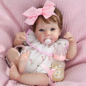 MAIHAO Poup&eacute;e Reborn Bebe Reborn Fille Lavable &agrave; la Main Reborn Bebe Fille Corps en Vinyle Souple, Poupee Reborn Ressemble &agrave; Un Vrai b&eacute;b&eacute; 18 Pouces Fille aux Ouvrez Les Yeux (XUANXUAN521, neuf)