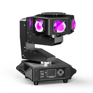 240W Lyre LED RGBW Lumière de Scène dmx512 Beam Wash Disco Lumière Rotative Phare à Tête Mobile Rotatif sur l'axe Z Activation Vocale Pour DJ Club Fête Bar Théâtre (YiLiSheng, neuf)