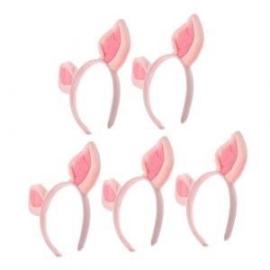 SAFIGLE 5pi&egrave;ces Serre-t&ecirc;te Oreilles Animaux Oreilles de Cochon Accessoire D&eacute;guisement pour Cosplay F&ecirc;tes Maintien Cheveux D&eacute;coration (Grand Di, neuf)