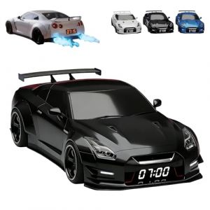 WEIWOGU R&eacute;veil Hypercar, Effets de Moteur et de lumi&egrave;re r&eacute;alistes, avec &eacute;cran d'affichage LED cristallin, r&eacute;veil de Voiture de Sport, pour la d&eacute;coration int&eacute;rieure et Les Amateurs de Voitures (Black) (luoyangshihuanjiafuzhuangyouxiangongsi, neuf)