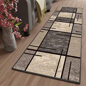 LYYK Tapis Cuisine Devant evier, Couloir Lavable antiderapant Long Absorbant Moderne Motifs G&eacute;om&eacute;triques pour Salon, Chambre, Les Chambres Jeunes Adulte Fille Garcon Gris Noir Rouge Beige (Fortis Department Store, neuf)