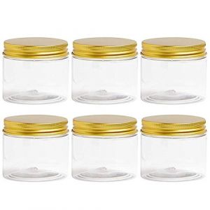 Ujjdwiurgh Pot en Plastique de 6 PièCes avec Couvercle, Pot Transparent avec Couvercle, Pot en Plastique, RéCipient de Stockage CosméTique, Pot de Stockage de Slime (taizhatingdianzishangwu, neuf)