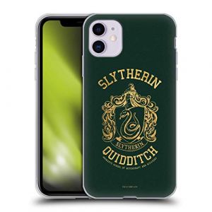 Head Case Designs sous Licence Officielle Harry Potter Slytherin Quidditch Deathly Hallows X Coque en Gel [Protection de Qualité Militaire] Compatible avec Apple iPhone 11 (eCell, neuf)