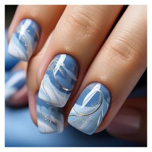 Faux Ongles Lot de 24 faux ongles tendance &agrave; pression, t&ecirc;te carr&eacute;e courte, motif l&eacute;opard vert, couverture compl&egrave;te(Color53) (chenzhiying5188, neuf)