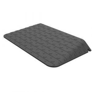 Vilnow Rampe de trottoir en caoutchouc noir - Rampe de porte pour fauteuil roulant - Rampe de seuil de porte - Rampe de seuil de porte - Rampe en caoutchouc (90 x 54 x 9 cm) (Vilnow, neuf)