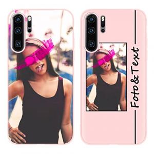 Yoedge Coque Personnalis&eacute;e pour Huawei P30 Pro 6,47", Personnalisable Housse &Eacute;tuis avec Photo Image Texte Etui, Mince TPU Silicone Antichoc Protection Custom Cover pour Huawei P30 Pro, Rose (Somin Ivka EU, neuf)