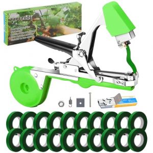 Machine &Agrave; Taper Nouer Branches, Pince &agrave; Lier pour Vigne Attaches Plantes Jardin Outillage De Jardin avec 20 Rouleaux de Ruban Adh&eacute;sif pour Tomates Vignobles Arbres Fruitiers L&eacute;gumes Fleurs Plantes (KKchange, neuf)