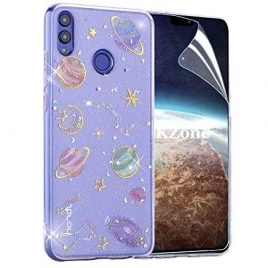 OKZone Coque Huawei Honor 8X [avec Film de Protection écran HD], [Série Ciel étoilé] Mince Étui en Silicone Souple Brillante Glitter TPU Bumper Housse Etui de Protection pour Huawei Honor 8X (OKZone EU Store, neuf)