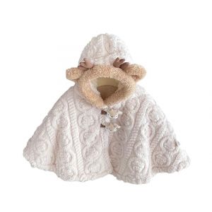Nemopter Mignon Cape à Capuche Bébé Garçon Filles Sweat À Capuche Laine Doux Poncho Cape Coupe-Vent Hiver Automne Vêtements d'extérieur Chaude Châle pour Enfants 0-3ans (Nemopter, neuf)