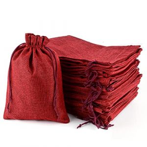 CLTPY 30 sacs cadeaux en toile de jute 15 * 20cm avec cordon de serrage Sac de No&euml;l en toile de jute, pochette pour bonbons et biscuits pour les enfants lors des f&ecirc;tes de fin d'ann&eacute;e (CLTPY, neuf)