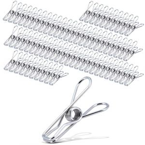 70pcs Pince a Linge INOX Multi-Usages Pinces à Linge Solide Antirouille Epingle a Linge pour Les VêTements, Cordes à Linge, Serviettes, Chaussettes, Jardin, Balcon, Bureau,Documents en Papier (business_kc, neuf)
