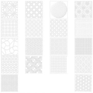 TONGIHS 18 Pi&egrave;ces pochoirs g&eacute;om&eacute;triques, Pochoirs de Dessin de Peinture Meuble, pochoir pour journal, pour les d&eacute;corations en tissu, les ornements de porte,&oelig;uvres d'art peintes, d&eacute;corations murales (TONGIHS, neuf)