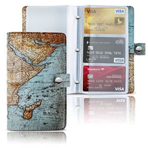 Czzmy 96 Porte Cartes de Visite Carte de Livre PVC Cartes pour Ranger Carte de Visite Cartes Fidélité Porte Carte de Crédit etc(1-Carte rétro) (guangzhouchuanzhizhumaoyiyouxiangongsi, neuf)