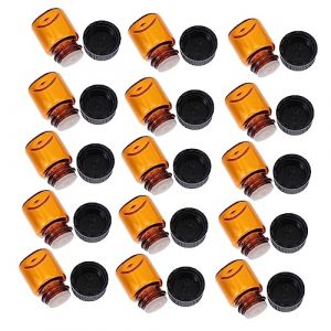 BAZEITFLOW 100pièces Flacons Verre Bouchon Perforé Pour Échantillons Huiles Essentielles Flacons à Échantillon Verre Pour Aromathérapie Et Cosmétiques (KINING, neuf)