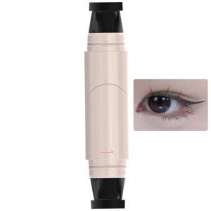 Tampon eyeliner Wing – Crayon eyeliner double pointe anti-bavures avec pochoir pour le modelage des yeux, stylo eyeliner liquide longue tenue pour un maquillage œil de chat facile, outil de modelage d (lixinkai, neuf)