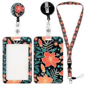 GmeDhc &Eacute;tui pour carte d'identit&eacute; avec bande, &eacute;tui pour carte d'identit&eacute; avec porte-cl&eacute;s r&eacute;tractable, porte-cartes avec porte-cl&eacute;s r&eacute;tractable, pour carte d'identit&eacute;, carte d'&eacute;tudiant (GmeDhc, neuf)