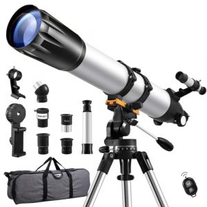 T&eacute;lescope astronomique, t&eacute;lescope astronomique pour adultes, ouverture de 90 mm, 900 mm, portable, avec lunette de viseur, pour d&eacute;butants et enfants, t&eacute;lescope astronomique, t&eacute;lescope d'astronomie (chenyuk, neuf)