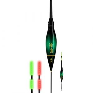 LYEAA Flotteur de p&ecirc;che &eacute;lectronique court 1,2/1,5/1,8/2,2/2,5/3 G avec LED lumineuse, d&eacute;tection de gravit&eacute;, changement de couleur, flotteur lumineux nocturne, queue nuageuse (qS-O1) (PeiPeiDZ, neuf)