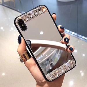 Shinyzone Miroir Coque pour iPhone 6 Plus, Brillant Diamant Fait &agrave; la Main PC Dur Housse &eacute;tui,Mode Miroir Maquillage pour Femme Fille Coque pour iPhone 6S Plus,Miroir &agrave; Diamant (Shinyzone, neuf)