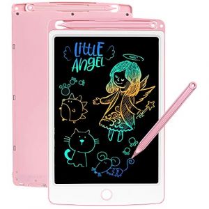 SCRIMEMO LCD Tablette D'écriture 8.5 Pouces Coloré, Ardoise Magique, Jouets pour Enfants, Jouet Filles 3-10 Ans, l'écriture et Le Dessin sans Papier Adultes électronique Memo Board (Rose) (SCRIMEMO, neuf)