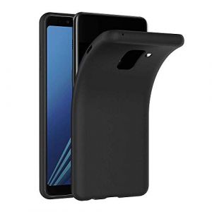 COPHONE® Coque Noir Compatible avec Samsung Galaxy A8 2018, Housse Etui Noir en Gel TPU Silicone Souple Ultra Mince avec Anti Choc pour Samsung Galaxy A8 2018 (CoPhone, neuf)