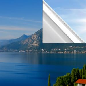 Film Miroir pour Fenêtres, Aussi en Grandes Tailles (90 x 120 cm), Unidirectionnel, Réfléchissant, Intimité, Occultant, UV 99%, Régulation de la Chaleur, Verre (Argent - sans ADHÉSIF) (etnicart, neuf)