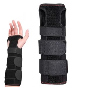JYNXOR 1 pcs Attelle De Poignet Pour Main Droite/Gauche, Attelle Poignet R&eacute;glable, Attelle Canal Carpien, Support De Poignet Avec Barre Aluminium et Rembourrage doux Pour Arthrite, Tendinite, Entorse (SHOPSCAPE INK, neuf)