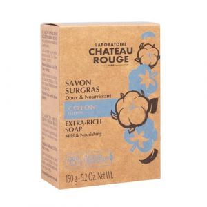 LABORATOIRE CH&Acirc;TEAU ROUGE - Savon Surgras Hydratant &agrave; la Fleur de Coton - 150g - Anti-D&eacute;mangeaisons - Peaux S&egrave;ches et Sensibles - &Eacute;clat Naturel, Hydratation Intense (LABORATOIRE CHATEAU ROUGE, neuf)
