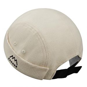 CLAPE Bonnet de Docker sans Visi&egrave;re Cotton Docker Cap 5 Panel Brimless Hat Bonnet Marin Breton Chapeau Docker R&eacute;glable (CLape, neuf)