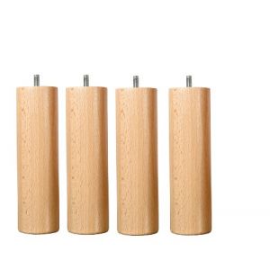Hévéa Sélection Jeu de 4 Pieds Bois Naturel Hauteur 25 cm (COREME, neuf)