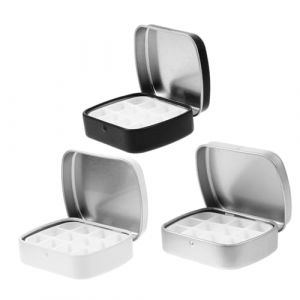 Beaupretty Mini boîte d'emballage pour Nail Art Boîte de rangement pour vernis à ongles Boîte de rangement pour nail art éponge Gel palette aquarelle palette de rouge à lèvres vide le fer (lorianca, neuf)