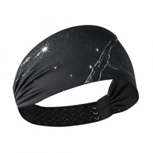 Amooorous Bandeau de sport &eacute;lastique noir &agrave; paillettes pour femme - Pour lavage du visage - Course &agrave; pied, tennis - Pour femme (LLiangCai, neuf)