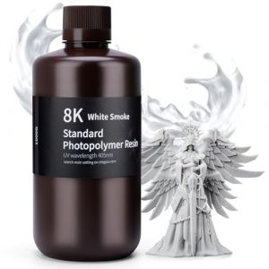 ELEGOO 8K Standard Resine 1000g Fum&eacute;e Blanche, UV 405nm R&eacute;sine pour Saturn 2 LCD Imprimante 3D Photopolym&egrave;re Durcissement Rapid (YC TECK, neuf)