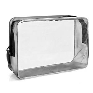MyGadget Pochette de Voyage en Plastique Transparent - Trousse Maquillage & Cosm&eacute;tiques PVC Imperm&eacute;able - Taille L (DBSW Trading GmbH, neuf)