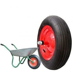 Union Roue pneumatique complète 3.50-8 (4pr) Rechange pour brouette modèle Vespa Asse Long 155 mm Caoutchouc (ricambi europa, neuf)