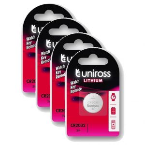 Uniross Pack de 4 Piles Lithium CR2032, 3V (Stock Bureau Maison Bien-être, neuf)