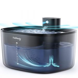 FEELNEEDY Fontaine &agrave; Eau pour Chat 4L Pro sans Fil &agrave; Pile 4000mAh, D&eacute;tecteur de Mouvement,avec Pompe &agrave; Eau Innovante sans Lavage (ChoreChamp Direct, neuf)