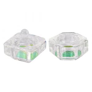 Gogogmee 2 pi&egrave;ces Tasses Cristal pour Nail Art Transparentes R&eacute;cipients Liquide et Poudre Manucure Accessoires Compactes pour Ongles Naturels et Faux Usage Professionnel et Personnel (Kolding Luo, neuf)