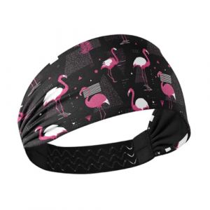 decor gift Bandeau de sport rafra&icirc;chissant rose et noir avec motif flamant rose et noir, bandeau &eacute;lastique pour femme, pour le maquillage, le maquillage vinchas para el cabello de mujer (Tiger Eagle, neuf)