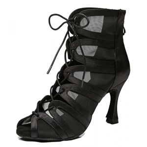 MINITOO Bottines de Danse Femme Ete Fete Prom Formal Sandals Chaussure Bout Ouvert L444 Noir 9cm Talon EU 40.5 (Shaoguanshi Borun Maoyi Youxiangongsi, neuf)