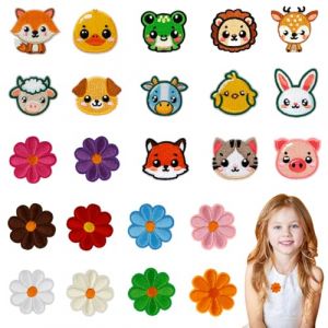 25 Pi&egrave;ce Patch Thermocollant Enfant Broderie Ecusson Thermocollant Enfant Mignon Patch Thermocollant Vetement Ecusson a Coudre pour DIY Veste Sac &Agrave; Dos Jeans, Gar&ccedil;on fille (HUANGGONGZI LIMITED, neuf)