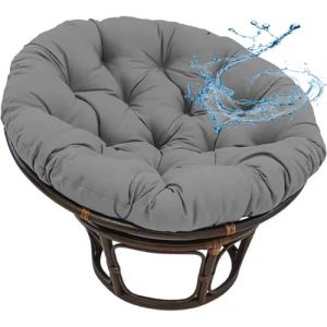 ZZDZW Coussin pour Fauteuil Papasan,Rond,Résistant Aux UV, Imperméable, Extérieur/Intérieur - Grand Coussin De Sol pour Meubles De Jardin Chaise De Balcon(Dark Grey,180cm) (Pooneeliff, neuf)