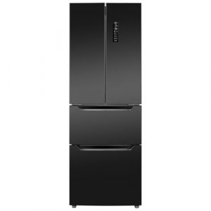 Bomann R&eacute;frig&eacute;rateur et Cong&eacute;lateur 320L KG7361-Noir, Syst&egrave;me MultiAirflow, Totalement Sans Givre, &Eacute;clairage LED, 4 &Eacute;tag&egrave;res en Verre, Mode &Eacute;conomie d'&Eacute;nergie, 39 dB (Le Petit Patron, neuf)