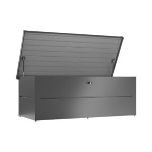 ILESTO Coffre de Jardin Boîte de rangement en acier De Rangement Extérieur - Coffre De Jardin Extérieur Étanche - Malle De Rangement Métal 783L - Idéal pour le Jardin, Autour de la Piscine (Centrale Brico, neuf)