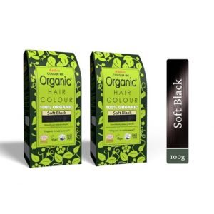 Radico Colour Me Organic Soft Black Hair Colour; 100% Organic made with natural herbs, Skin Allergy Safe, No Ammonia, No Parabens & No Chemicals, Globally Certified (Pack of 2) (ORGANIChaarverf, neuf)