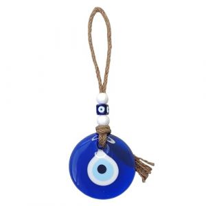 GUOYOU Bleu Mauvais Oeil, 5cm Oeil Turc Suspendu Pendentif, Verre Contre Le Mauvais œil, Nazar Boncuk, Porte Bonheur, pour Voiture Ornement Bonne Chance et Protection Accrocher au Mur (GUOYOU, neuf)