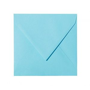 Paper24 Lot de 25 enveloppes carr&eacute;es 155 x 155 mm, 120 g/m&sup2;, enveloppes 155 x 155 mm en bleu (paper24, neuf)